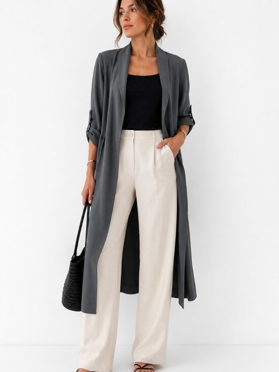 Babaton Jackets & Blazers - NWT Babaton Aritzia Kahlo Robe Jacket Dark Slate Size M